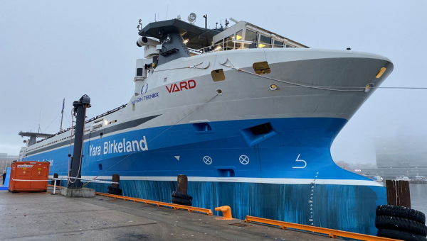 Yara käivitas maailma esimese rohelise autonoomse konteinerlaeva
